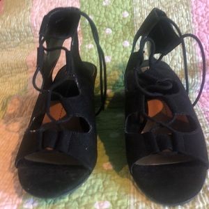 Black lace up heels🖤